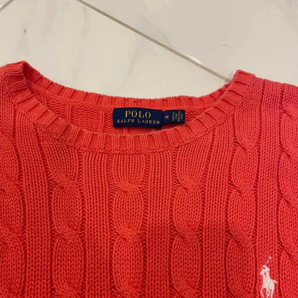Ralph Lauren Coral Cable Knit Sweater - Picture 5 of 5
